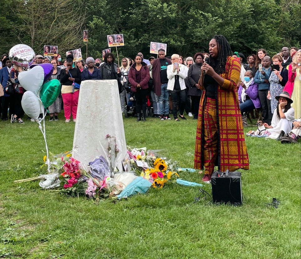 The vigil was held in Fryent Country Park last night