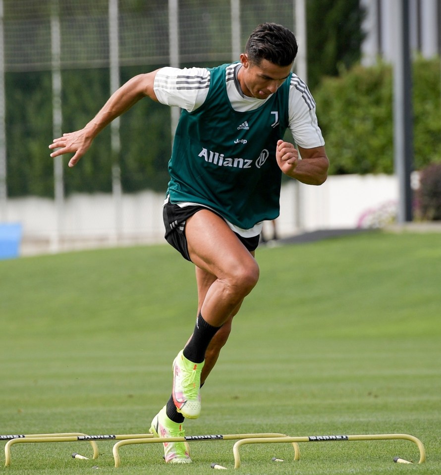 Super fit Ronaldo being put through his paces