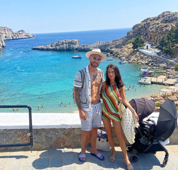 Jake in Greece last year with Sophie