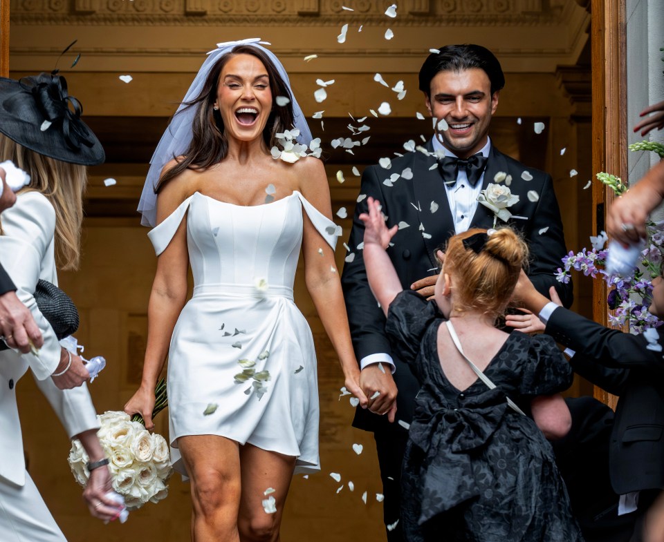 The pair married at Marylebone Town Hall in London after being engaged for two years