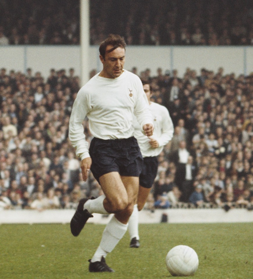 Jimmy Greaves in his pomp, playing for Tottenham in 1968