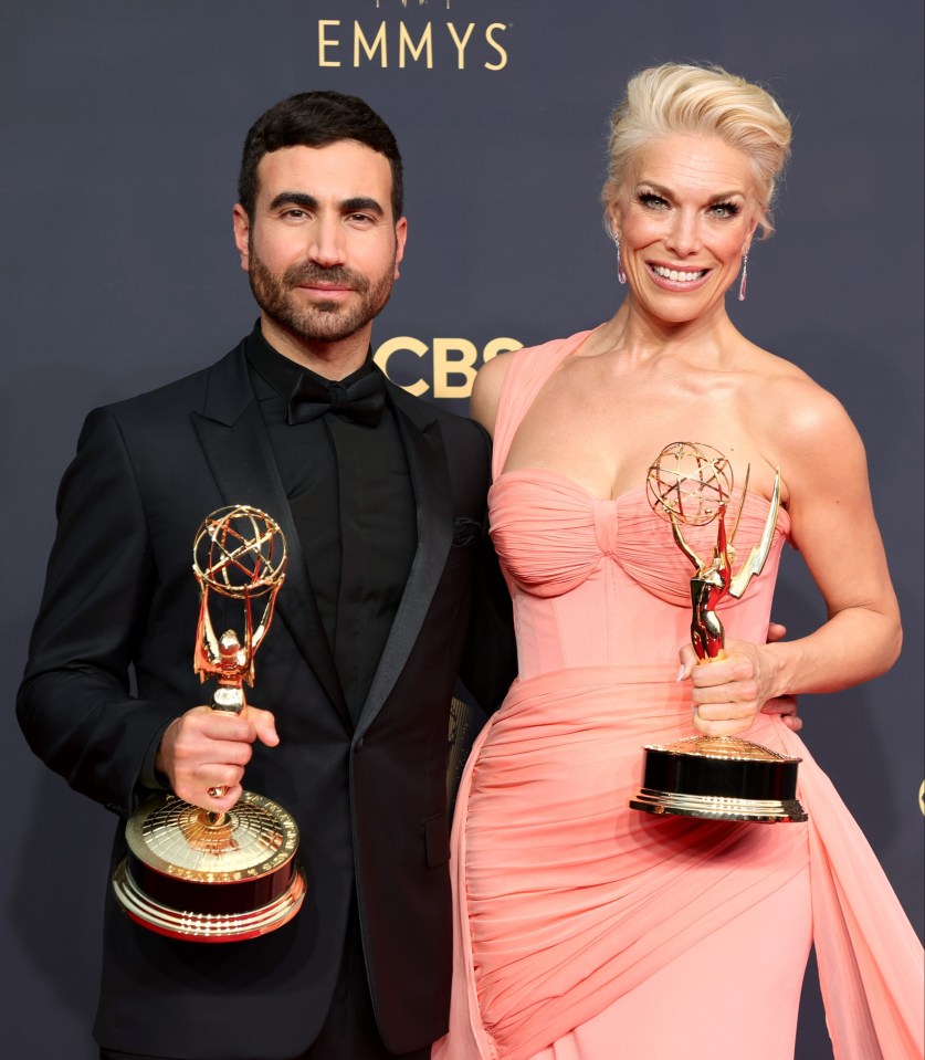 Ted Lasso stars, Brett Goldstein and Hannah Waddingham, picked up their first Emmys for outstanding supporting actors on the Apple+ series