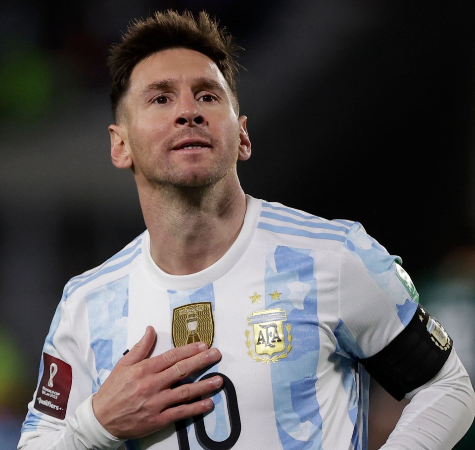 Messi pointed at Argentina's Copa America 'champions' badge during his celebration