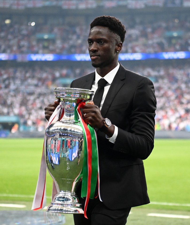 He carried the trophy out before the Euro 2020 final between England and Italy at Wembley