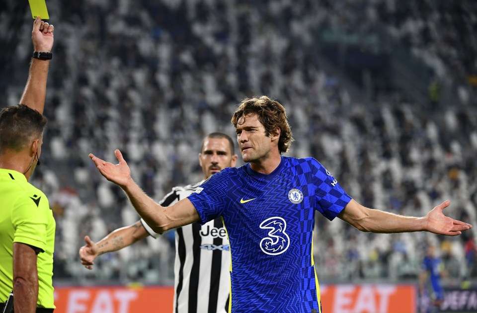 Chelsea endured a frustrating night, with Marcos Alonso subbed at half-time after picking up a yellow card