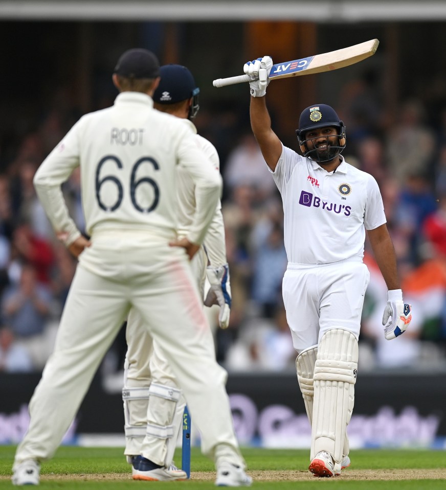 India star Rohit Sharma smashed his first overseas century at The Oval