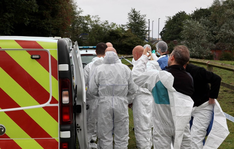 Cops have been at the scene of the gruesome discovery since Thursday