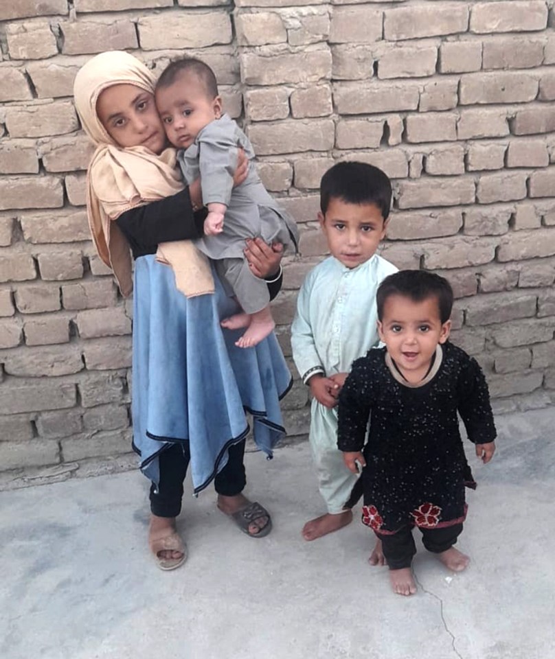 Sidiq said Aliya, Tawid, Asia, and Mustafaare, pictured, are scared of the Taliban