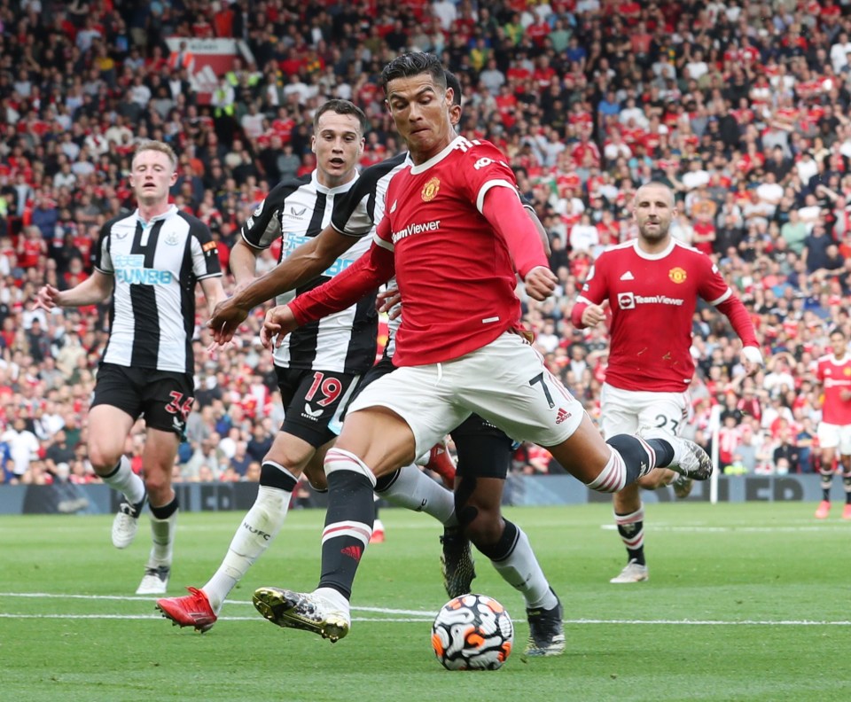 The Portugal legend scored twice on his return to Old Trafford