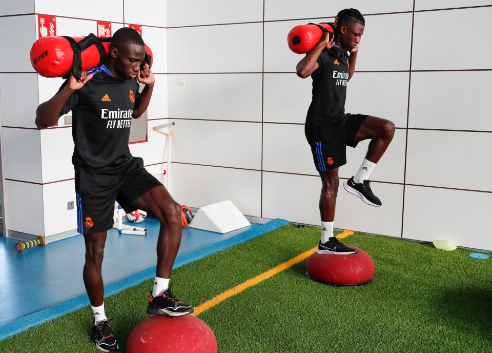 Fellow Frenchman Ferland Mendy (left) is helping Camavinga (right) settle at Madrid