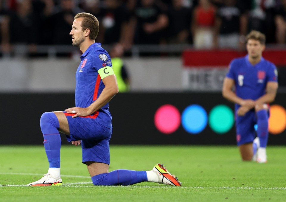 England were booed for taking the knee against Hungary