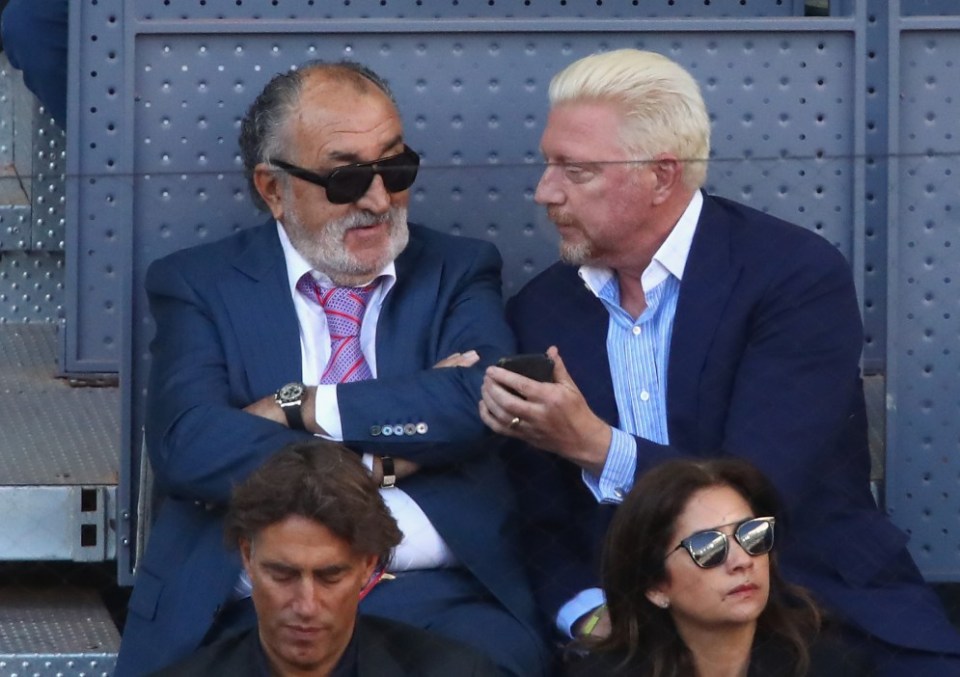 Ion Tiriac, seen here with Boris Becker, has built his fortune away from the court