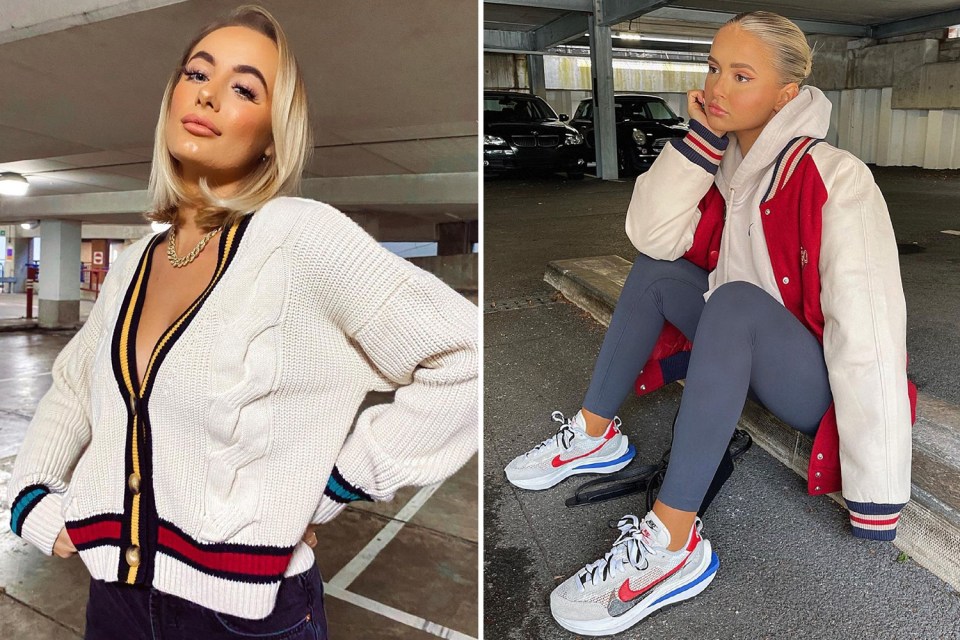 Millie and Molly-Mae posed in car parks in these Instagram pictures