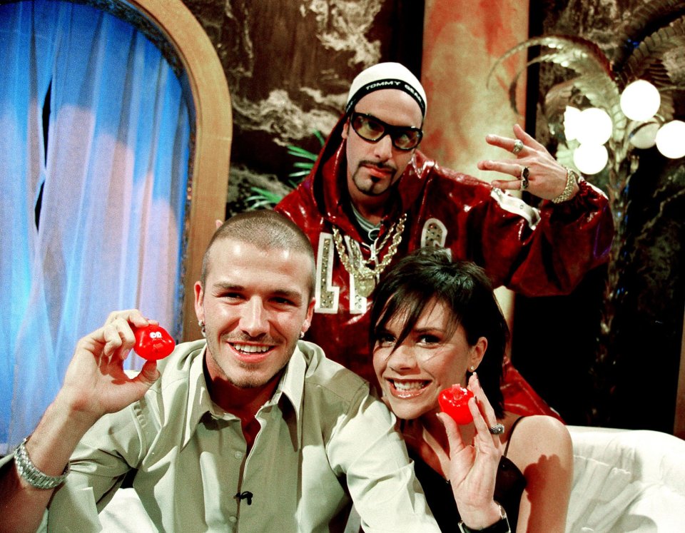 David and Victoria Beckham were interviewed by Ali G for Red Nose Day in 2001