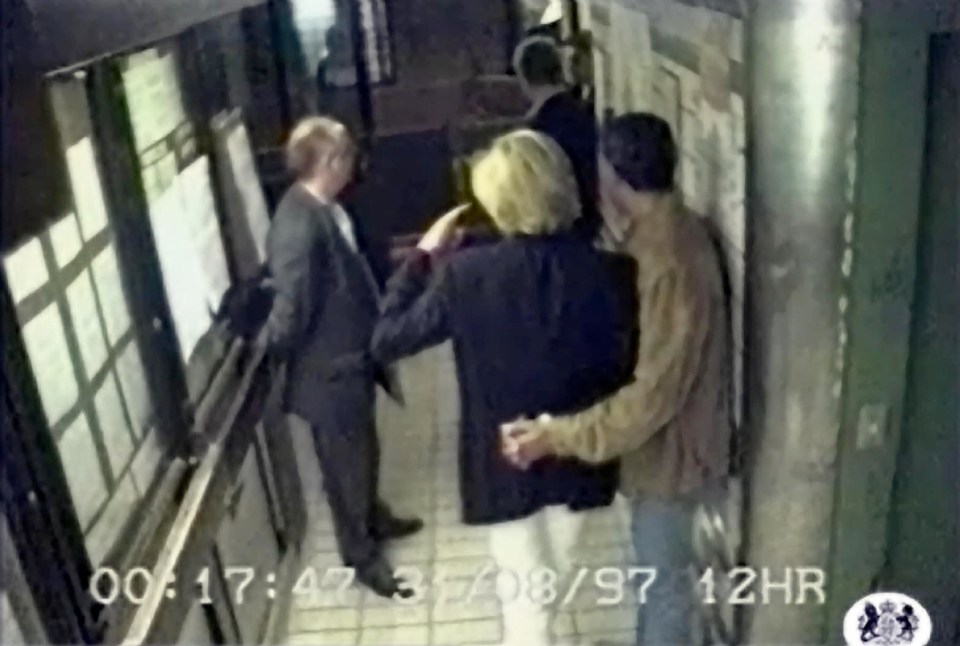 This CCTV footage was filmed just before the fatal crash that killed Diana and Dodi