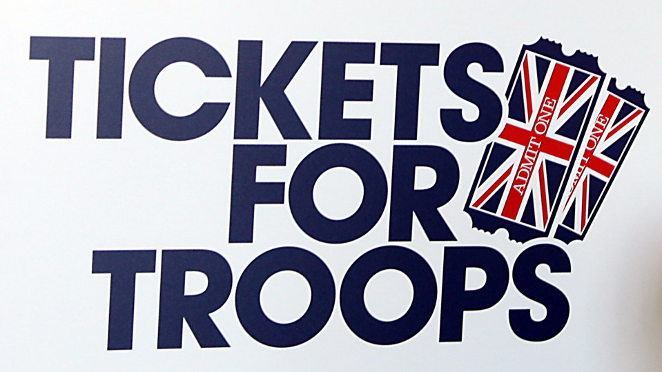 Tickets for Troops is a military charity offering free tickets to sports, music & entertainment events as a thank you to the armed forces for their work during the pandemic