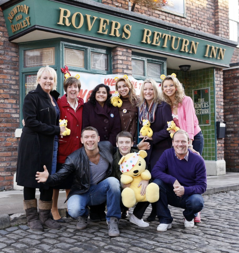 The cast of Coronation Street and EastEnders appeared in the same place for charity in 2010