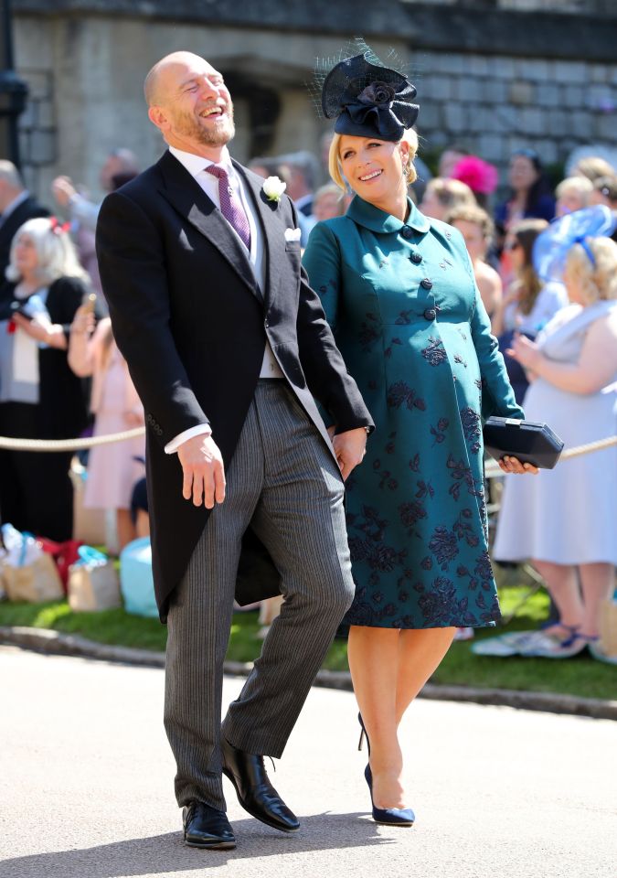 Joker Mike Tindall and his wife Zara arrives at the wedding of Meghan Markle and Prince Harry