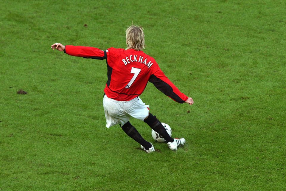 David Beckham racked up a brilliant number of assists during his time at United