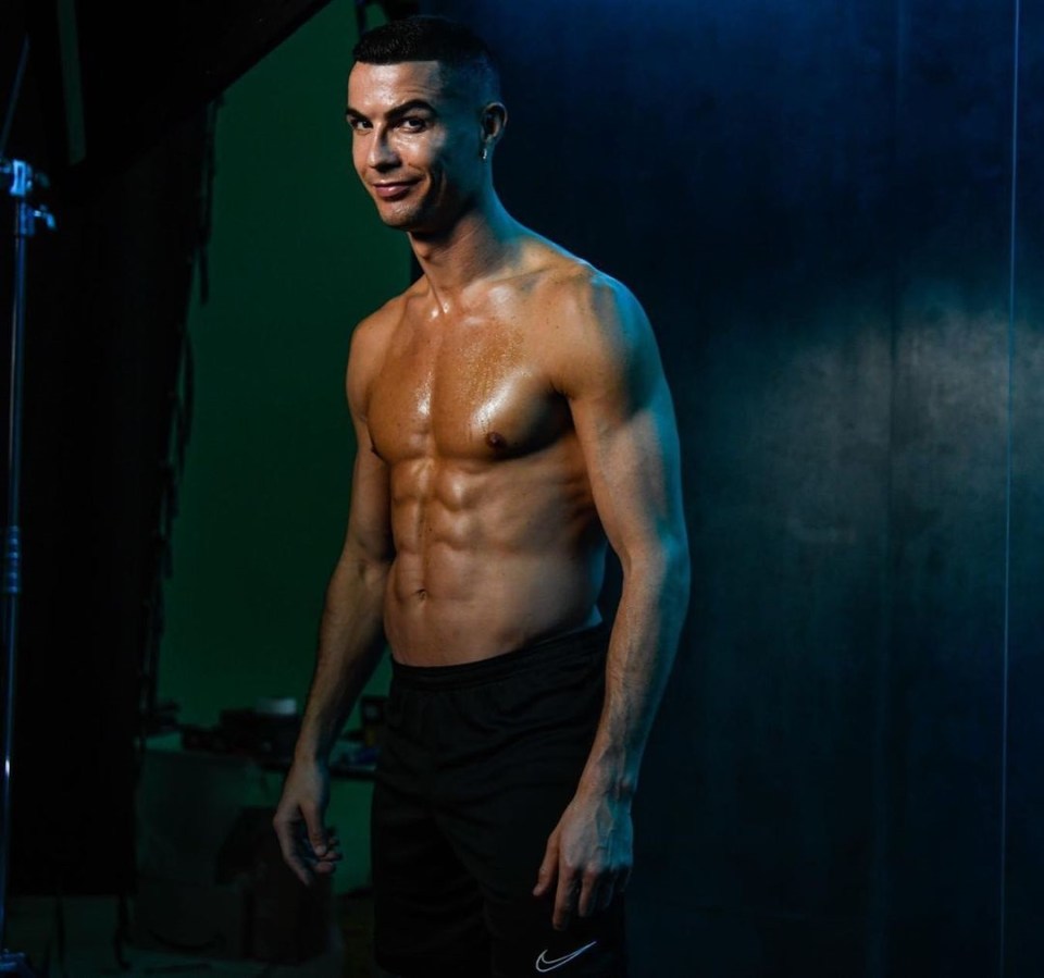 Push-ups, bench presses and bench dips are all key to Ronaldo's training regime