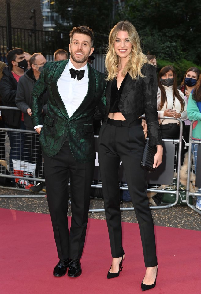 Joel Dommett and Hannah Cooper cut a stylish figure together on the red carpet