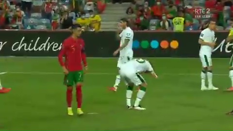 Irish fans questioned why Ronaldo wasn't sent off before he missed a penalty