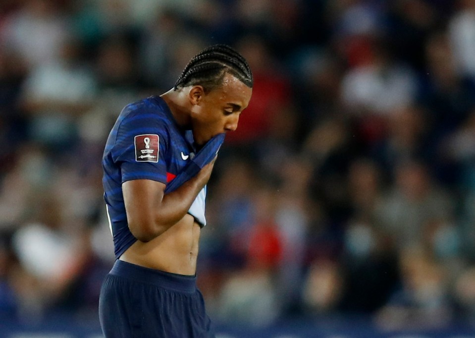 The defender was red carded for France in his first game since the failed move