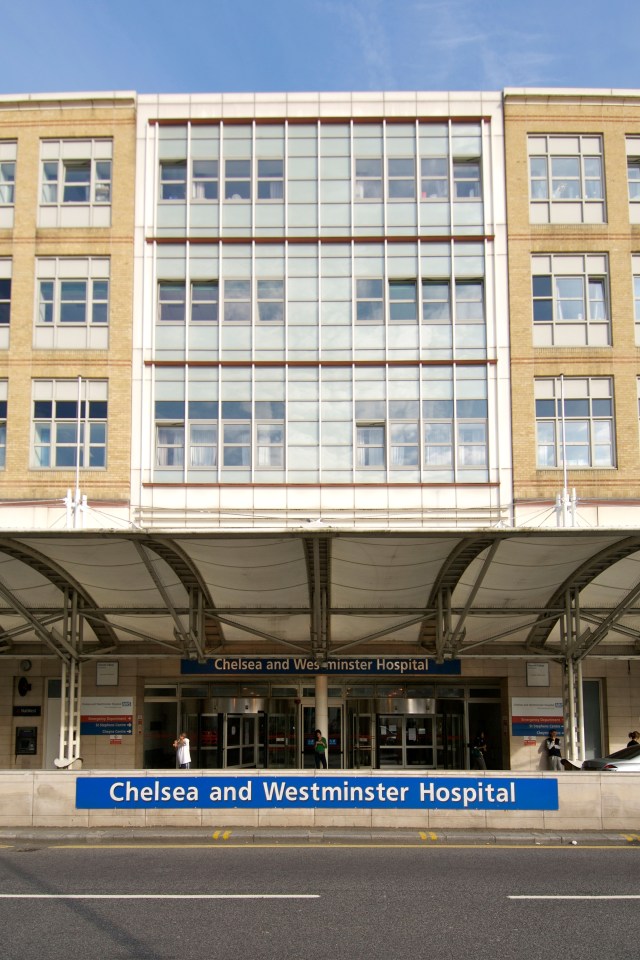 Chelsea and Westminster Hospital entrance.