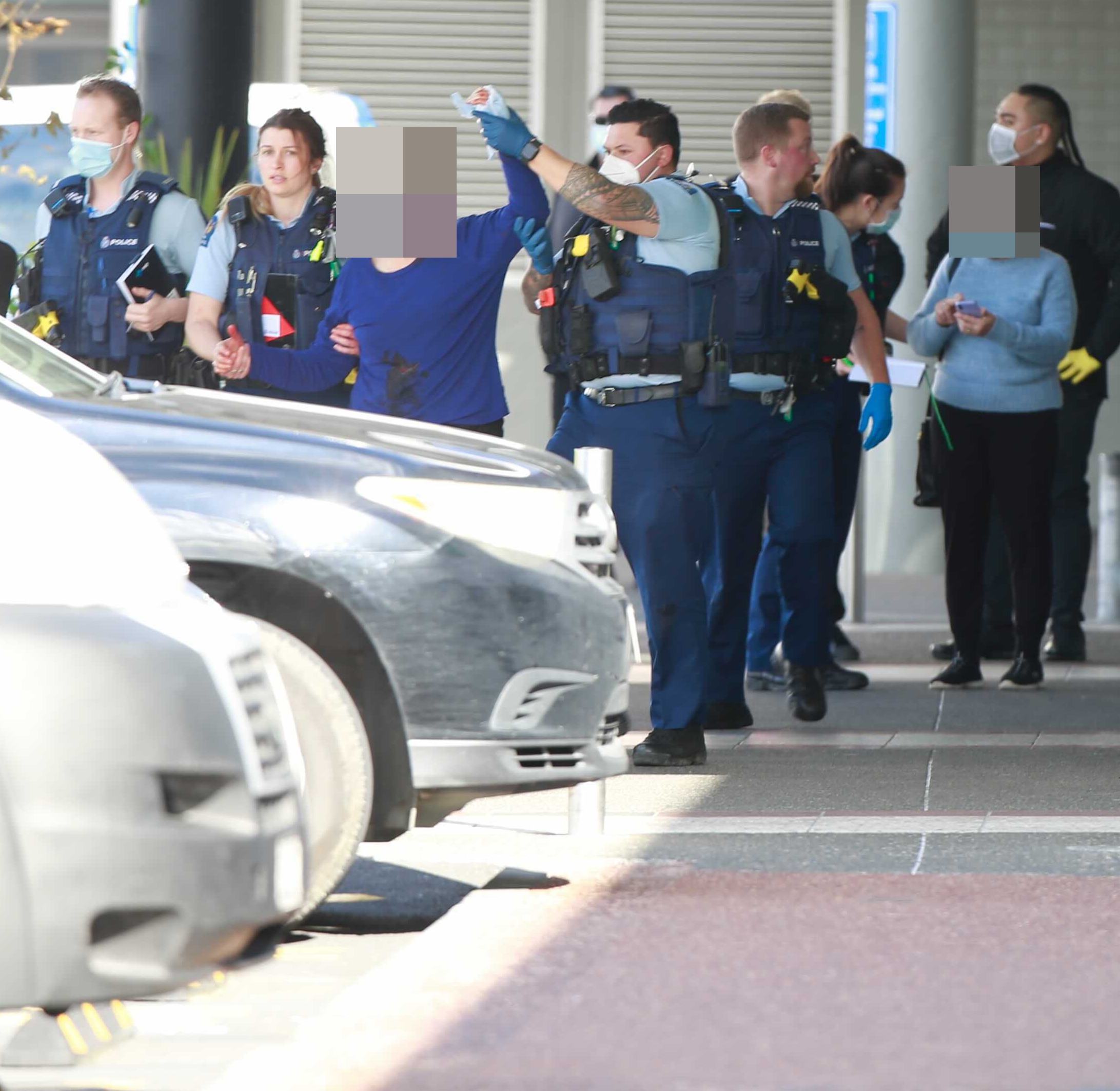 Emergency services rushed to help the wounded at the New Lynn mall on Friday