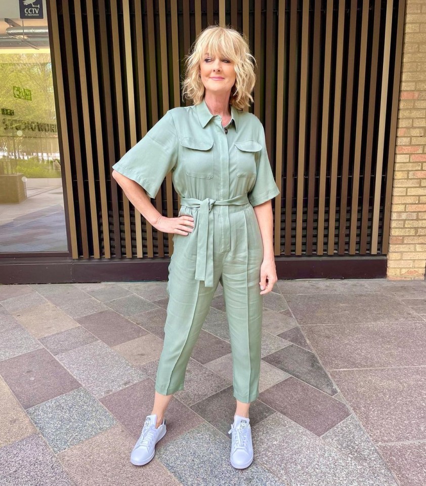 Jane wearing a jumpsuit for Loose Women