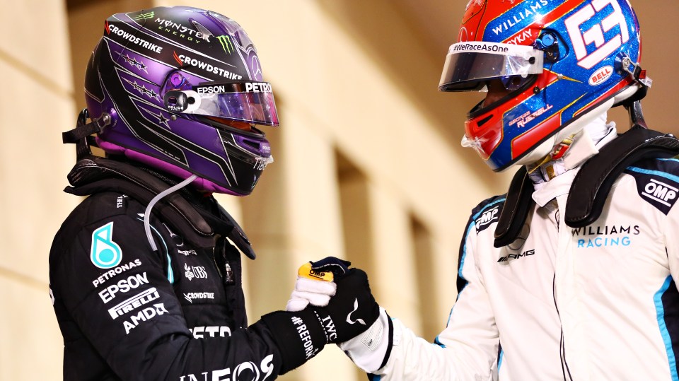 Russell has been welcomed into Mercedes by Lewis Hamilton