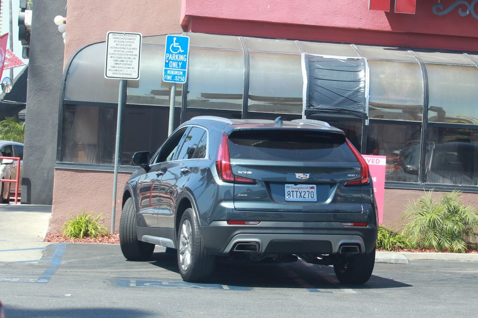 The boxer showed off some interesting parking in his rental car