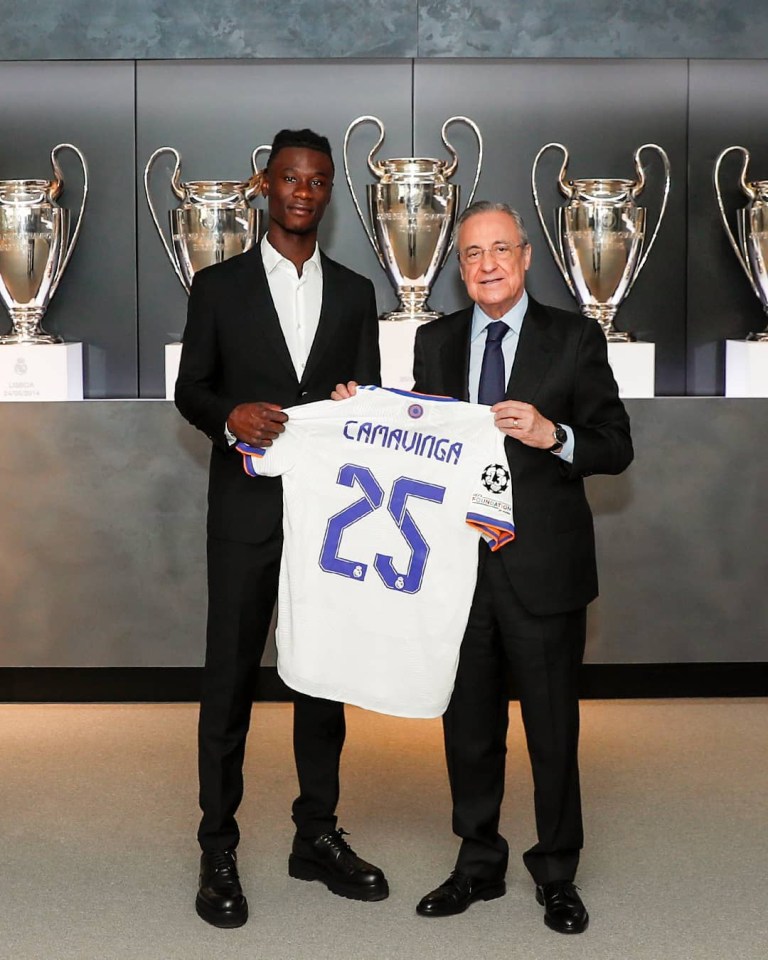 Real Madrid's official announcement of Camavinga