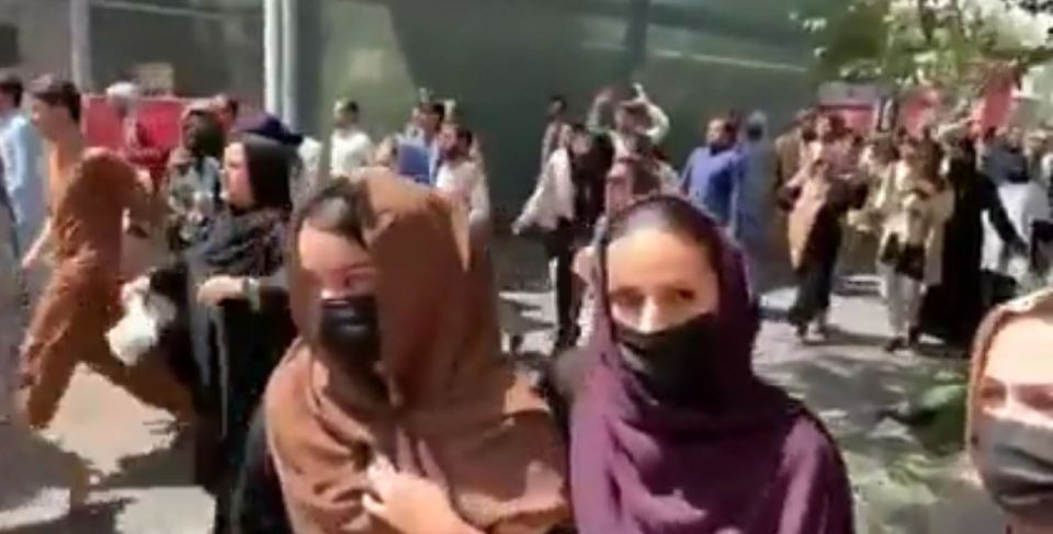 Protesters then reportedly flooded the street of Kabul