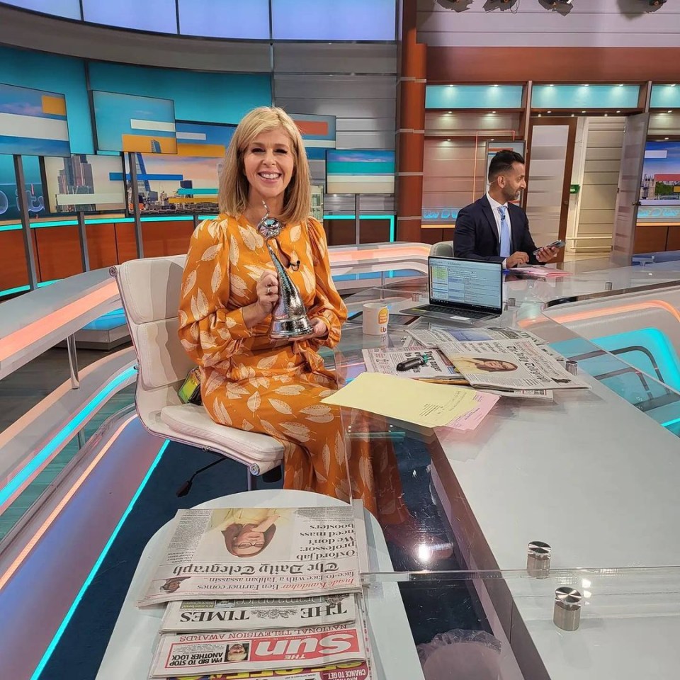 Kate took her NTA into Good Morning Britain