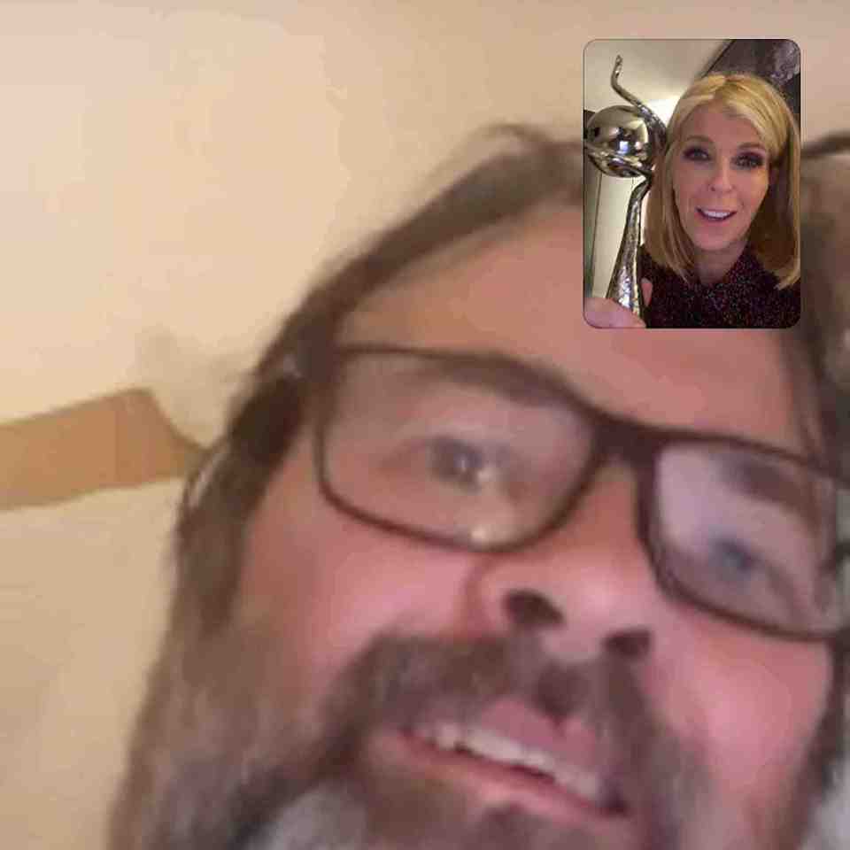 Kate shared the good news of the NTA award with Derek via FaceTime while she was backstage