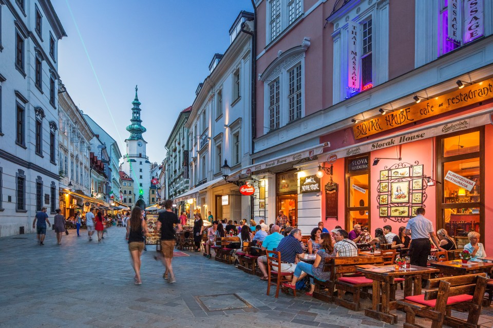 Bratislava in Slovakia was also named a cheap spot for a city break