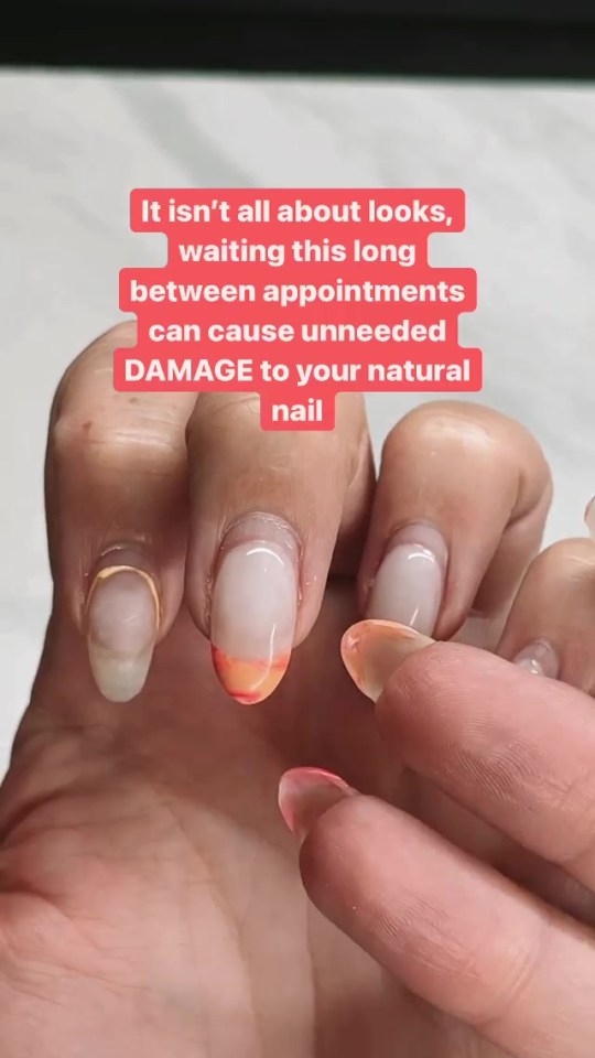 A nail technician has shown why to never leave your nails past five weeks