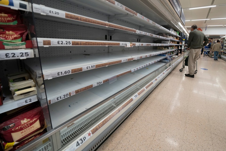 This Tesco supermarket in Manchester had entire shelves cleared after struggling with stock