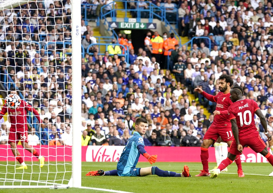 The Egyptian got on the end of Trent Alexander-Arnold's cross and finished at the near post after 20 minutes