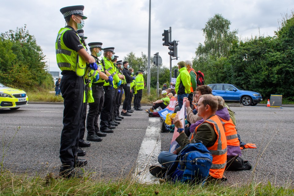 Police urged drivers to stay away from the area