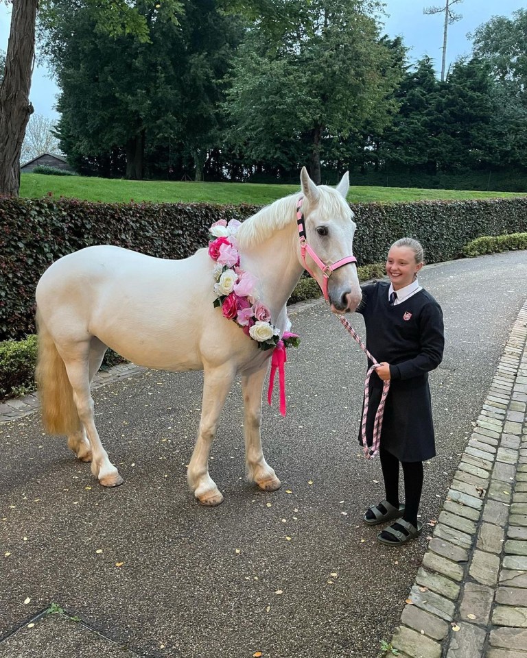 Andy Carroll has given her daughter a pony for her 12th birthday