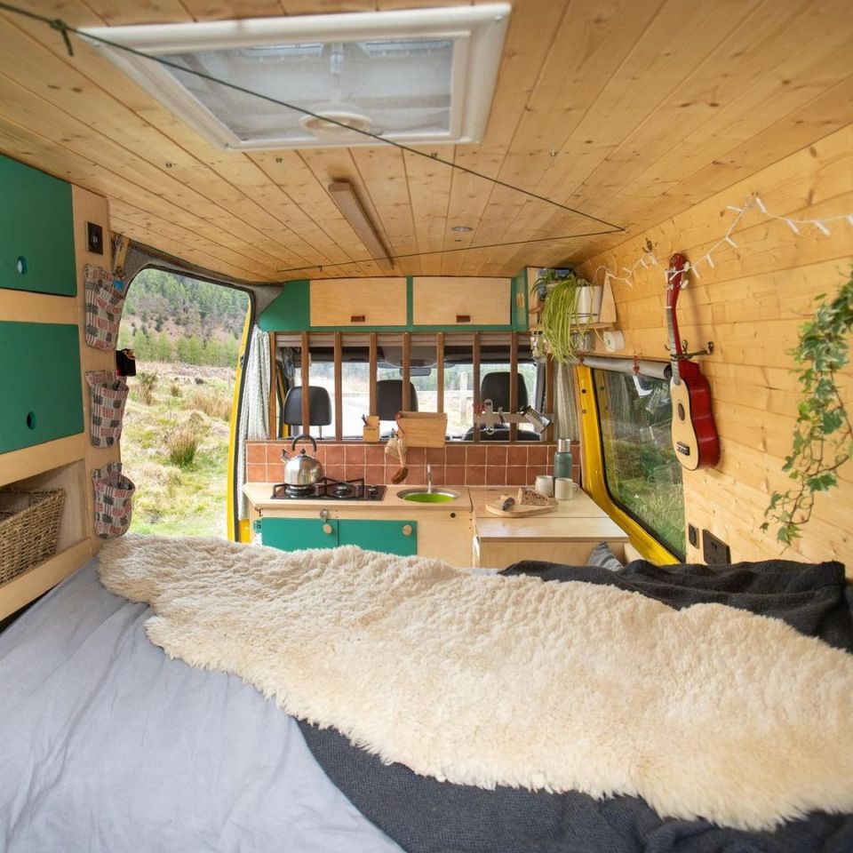 A couple spent just £2k renovating an old van before travelling around Europe