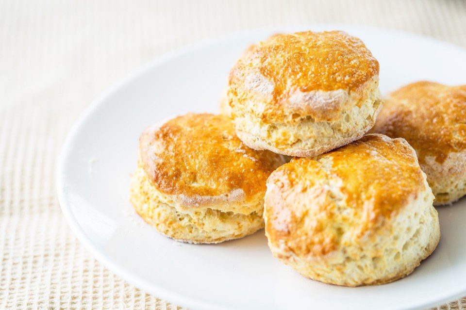 Eat these scones fresh or defrost and heat through in the microwave for 30 seconds if frozen