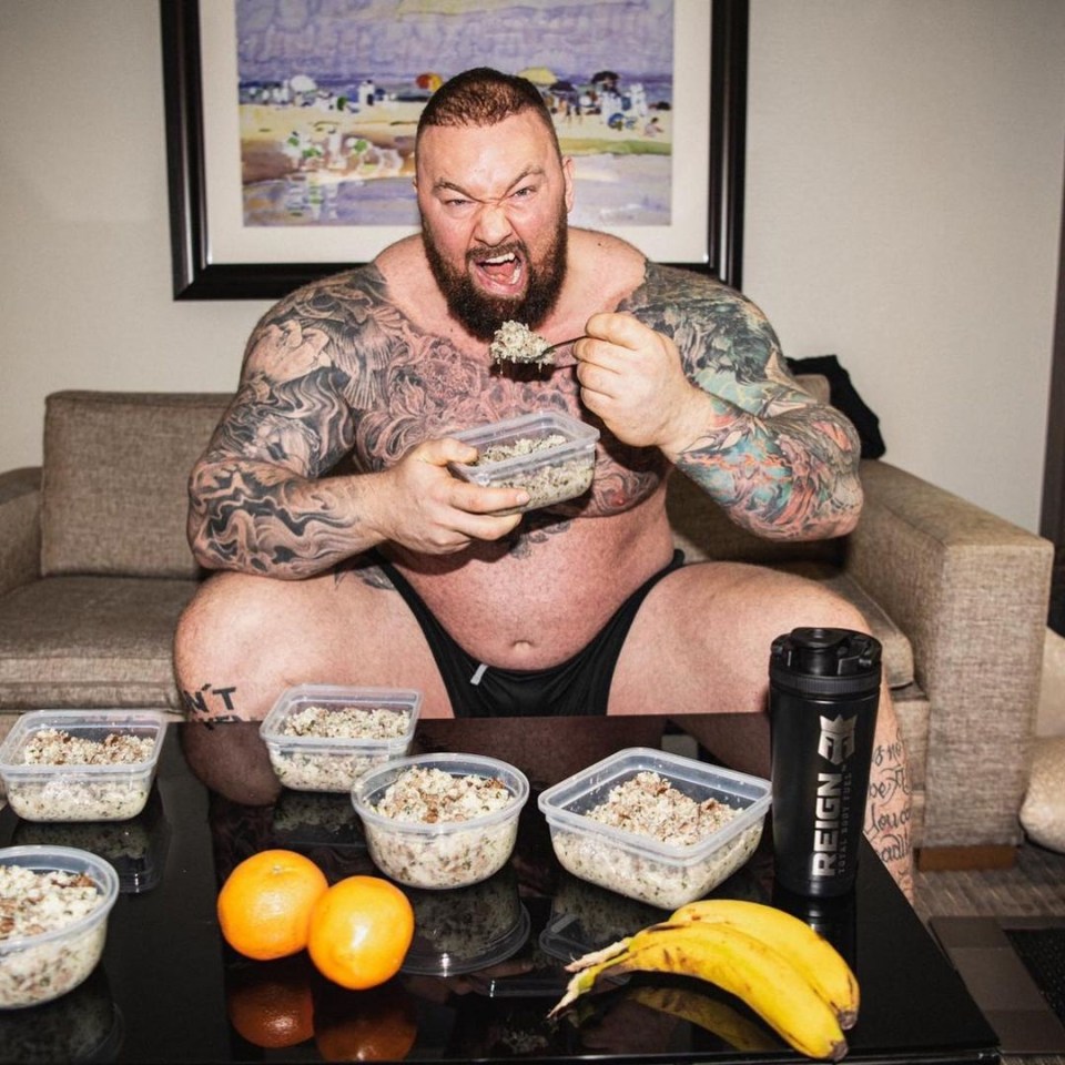 Bjornsson used to eat 10,000 calories each day but has now cut back