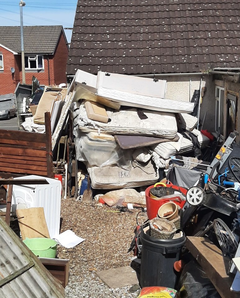 The 'rat-ridden waste mountain' outside a father and son's home in Lye, Dudley