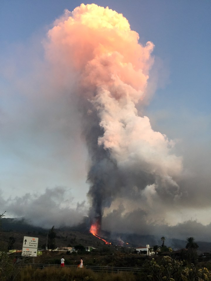 Smoke and ash began pouring into the sky forcing Brits to flee their homes