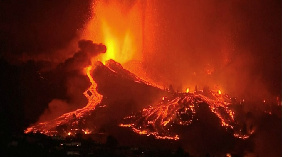 The eruption could be seen from miles away