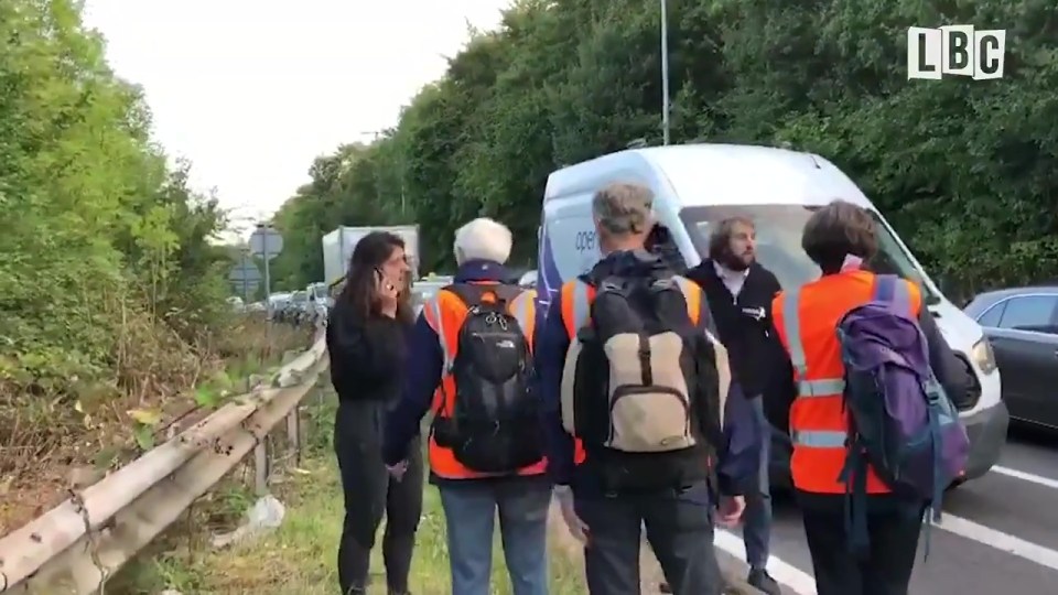 Insulate Britain protesters clash with motorist this morning