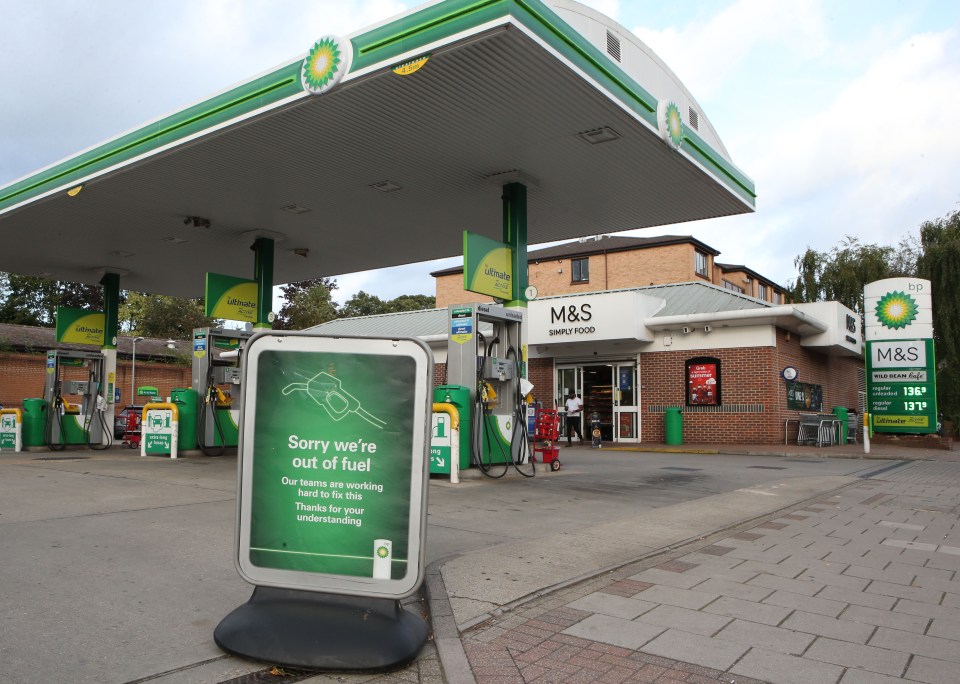 BP has been forced to close some garages due to the shortage